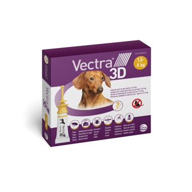 VECTRA 3D roztok pro nakapání na kůži - spot on pro psy 1,5 - 4kg