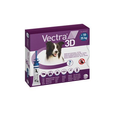 VECTRA 3D roztok pro nakapání na kůži - spot on pro psy 10 - 25kg