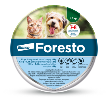 Foresto 1,25 g + 0,56 g obojek pro kočky a psy ≤ 8 kg