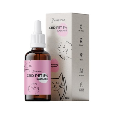CBD olej 5%- příchuť klobása